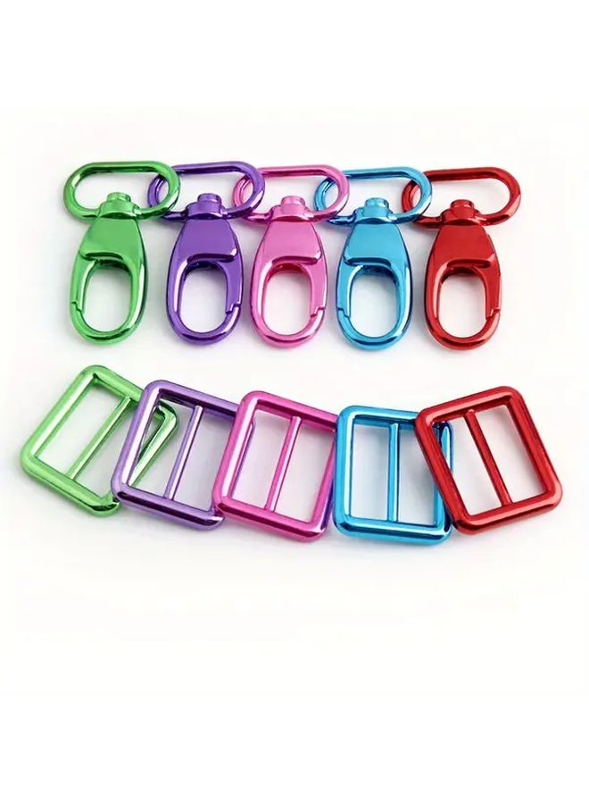 Green Metal Triangle Buckles 5Pcs Set Rust Resistant Hardware For Belts Bags DIY - Image 5